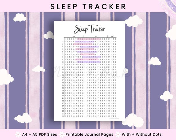 Sleep Tracker Printable, Sleep Journal Page, Journal Page Printable, Sleep Log, Bullet Journal Tracker, Sleep Diary, Digital Journal, Bujo
