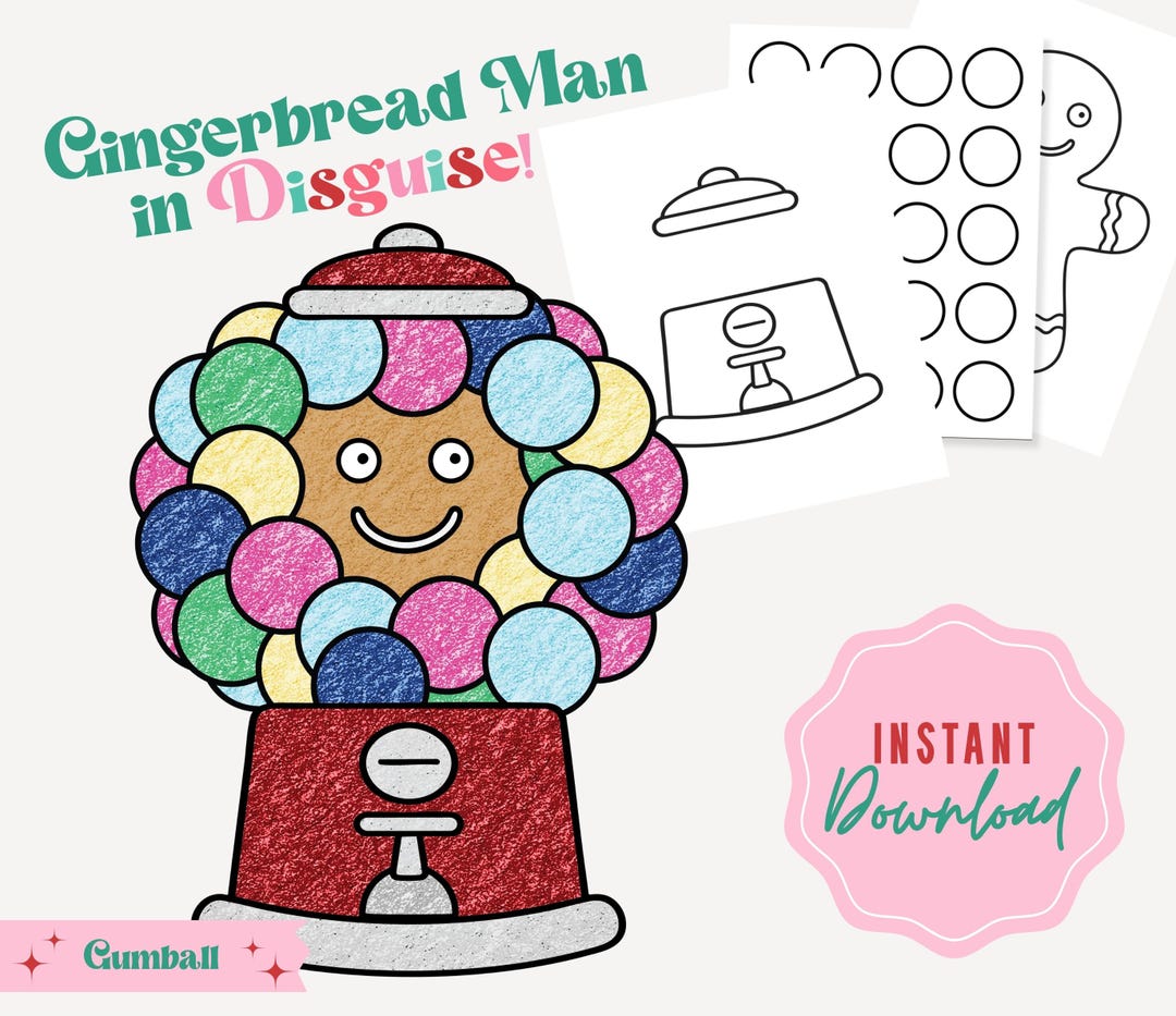 Disguise a Gingerbread Man, Gingerbread Disguise Printable, Gumball ...