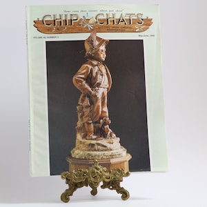 Vintage ‘Chip Chats’ magazine: May 1999. National Wood Carvers Association of America. Guides, designs, articles. Woodwork gift. Americana.