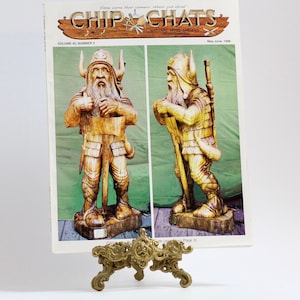 Vintage ‘Chip Chats’ magazine: April 1998. National Wood Carvers Association of America. Guides, designs, articles. Woodwork gift. Americana