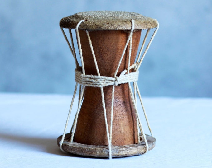 Vintage Bongo Drum. Leather Hide. Wooden Body. Handmade. Musical ...