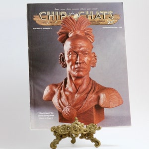 Vintage ‘Chip Chats’ magazine: Sept 1998. National Wood Carvers Association of America. Guides, designs, articles. Woodwork gift. Americana.