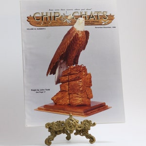 Vintage ‘Chip Chats’ magazine: Dec 1998. National Wood Carvers Association of America. Guides, designs, articles. Woodwork gift. Americana.
