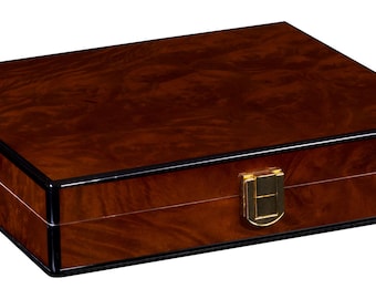 Famous Daniel Marshall Desk-Travel Cigar Humidor Burl