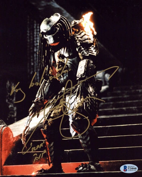 Ian Whyte Signed "Alien vs. Predator" 8x10 Photo with Multiple Inscriptions (Beckett COA) Predator