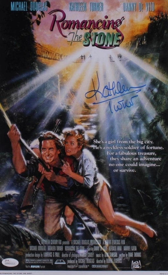 Kathleen Turner Signed "Romancing the Stone" 11x17 Photo (JSA COA)