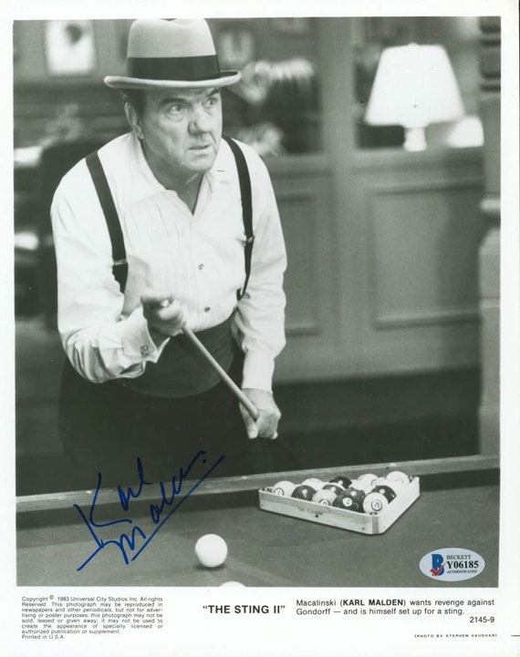 Karl Malden (D. 2009) Signed "The Sting II" 8x10 Photo (Beckett COA) Gus Macalinski