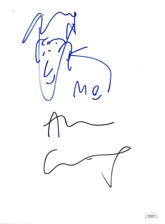Alan Cumming Signed 8.5x11 Photo with Hand-Drawn Sketch (JSA COA)