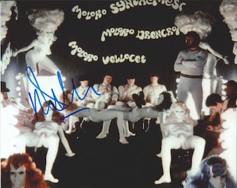 Malcolm McDowell Signed A Clockwork Orange Photo (WizAuth COA)