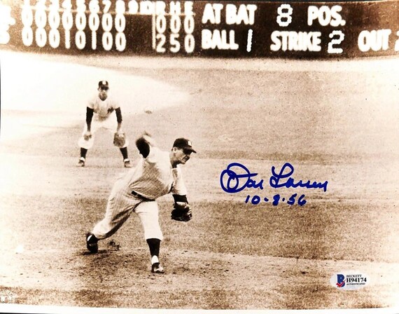 Don Larsen (D. 2020) Signed New York Yankees 8x10 Photo Inscribed "10-8-56" (Beckett COA)