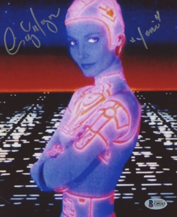 Cindy Morgan (D. 2023) Signed "Tron" 8x10 Photo Insribed "Yori" (Beckett COA) Dr. Lora Baines / Yori