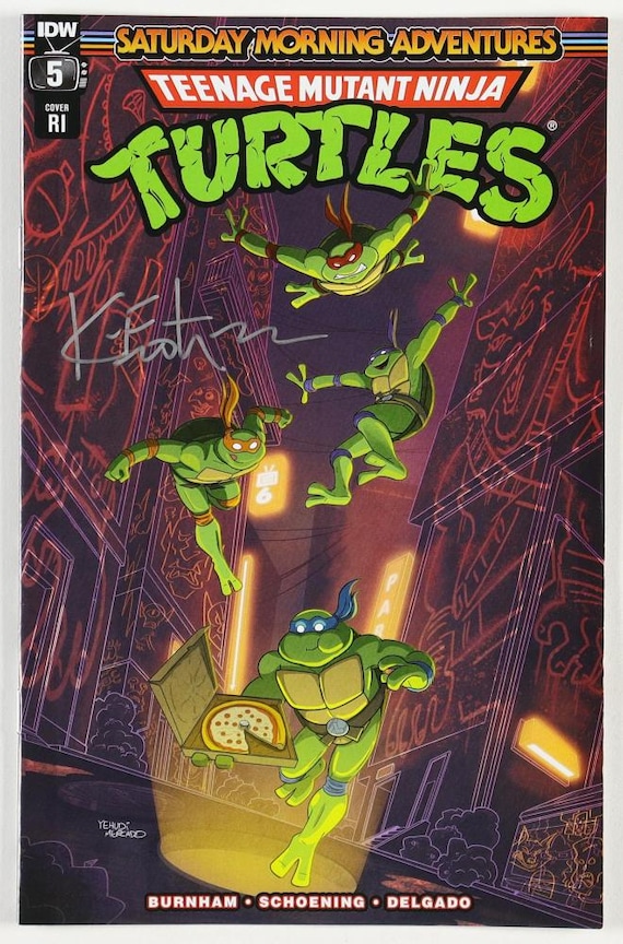 Kevin Eastman Signed "Teenage Mutant Ninja Turtles" Saturday Morning Adventures #5 Cover RI IDW Comic Book (PA)