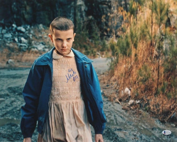 Millie Bobby Brown Signed "Stranger Things" 16x20 Photo Inscribed "011" (Beckett COA) Beckett Witnessed
