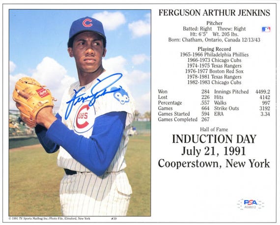 Fergie Jenkins Signed Cubs 8x10 Photo (PSA COA)