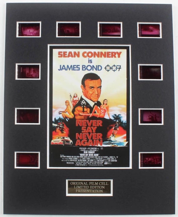 Never Say Never Again LE 8x10 Custom Matted Original Film / Movie Cell Display Limited Edition