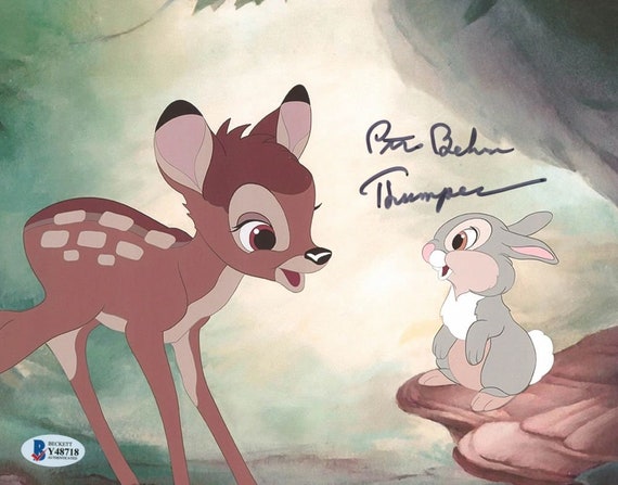 Peter Behn Signed "Bambi" 8x10 Photo Inscribed "Thumper" (Beckett COA) Thumper