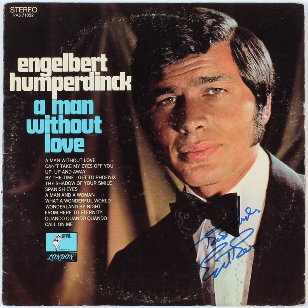 Engelbert Humperdinck a signé l'album de disque vinyle portant l