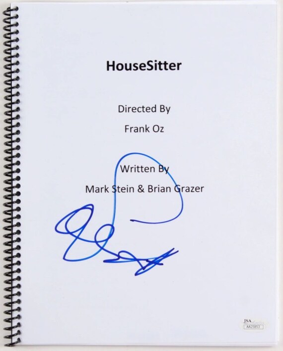 Goldie Hawn Signed "Housesitter" Full Movie Script (JSA COA) Gwen