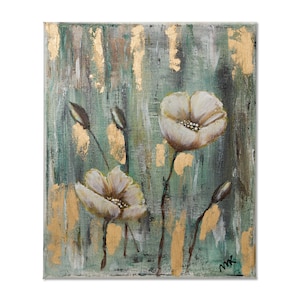 Abstract flowers, Acrylic painting, Modern art abstract painting, Canvas art, Decor, Contemporary painting, Wall art