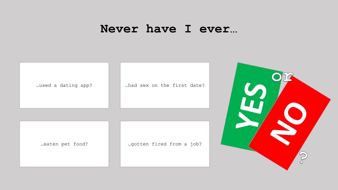 Never Have I Ever...game Printable Party Cards Game 18 Digital Download ...
