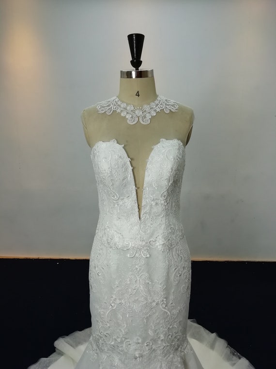 Modern Wedding Dress Sexy Bridal Gown Mermaid Cut Lace Etsy