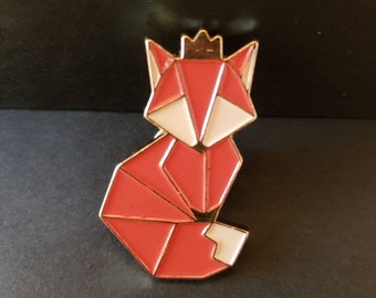 Geometric Fox Enamel Pin | lapel pin | pinback | fox pin