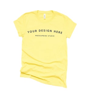 Download Bella Canvas 3001 Mockup T Shirt Mockup Maize Yellow Tshirt Etsy PSD Mockup Templates
