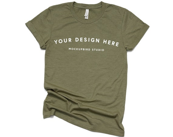 Download T Shirt Mockup Bella Canvas 3001 Mockup Heather Olive Green 19 Best Free Iphone X 8 8 Plus Psd Mockup Templates PSD Mockup Templates