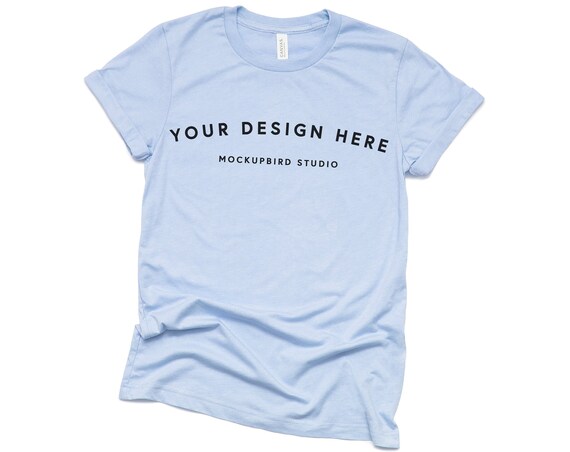 T-Shirt Mockup Bella Canvas 3001 Mockup Heather Blue T-Shirt T-Shirt Mockup Bella Canvas 3001 Mockup Heather Blue T-Shirt