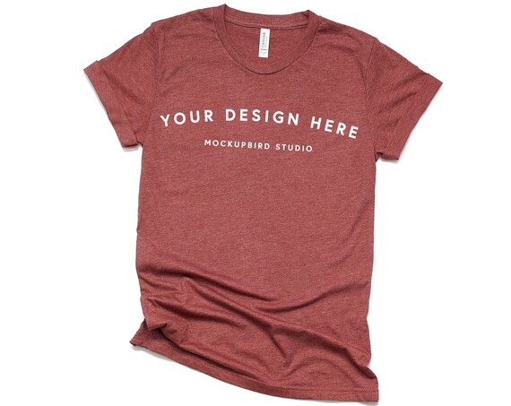 T-Shirt Mockup Bella Canvas 3001 Mockup Heather Clay Brown T-Shirt Mockup Bella Canvas 3001 Mockup Heather Clay Brown