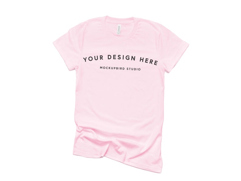 Download Bella Canvas 3001 mockup T-shirt mockup Pink tshirt mockup ...