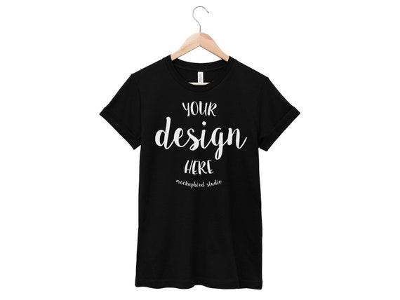 Bella Canvas 3001 Mockup Tshirt Mockup Black T Shirt Mockup Etsy