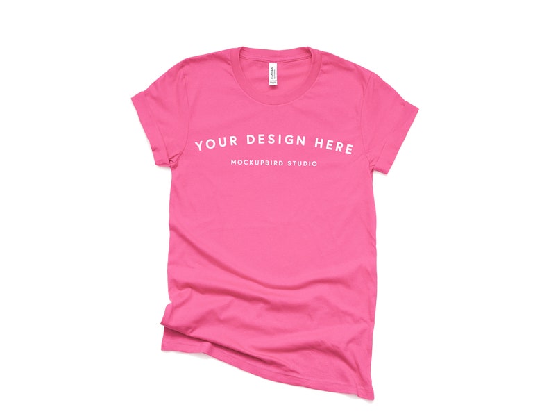 Download Bella Canvas 3001 Charity Pink T Shirt Mockup Art Collectibles Photography Safarni Org