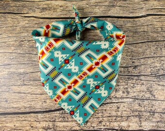 Blue Batik Dog Bandana Personalized Bandanna South West Bandana Dog Bandana tie dye Dog Scarf