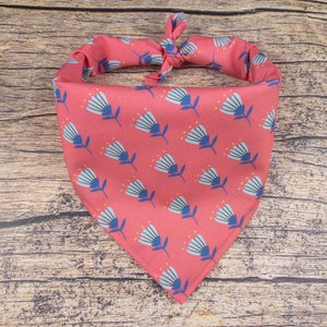 Spring Dog Bandana Vibrant Pink | Tie On Dog Scarf | Floral Dog Bandana | Pink Dog Bandana | Girl Dog Bandana | Summer Bandana for Dogs