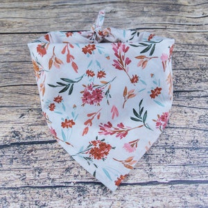 Boho Floral Dog Bandana Light Pink | Tie On Dog Scarf | Pink Dog Bandana | Desert Dog Bandana | Girl Dog Bandana | Spring Dog Accessory