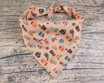 Pumpkin Spice Latte Dog Bandana - Fall Dog Accessory