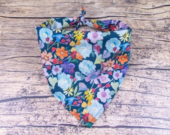 Colorful Summer Flower Dog Bandana - Floral Dog Accessory