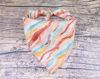 Desert Dog Bandana Watercolor | Tie On Dog Scarf | Fall Dog Bandana | Western Dog Bandana | Watercolor Dog Bandana | Gift for Dog Moms