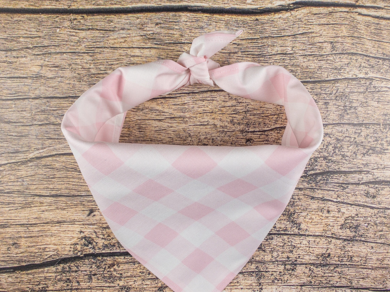 Light Pink Dog Bandana Plaid Spring Dog Bandana Tie on Dog Etsy