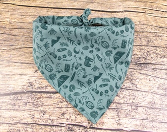 Adventure Dog Bandana | Green Dog Bandana | Woodland Dog Bandana | Camping Dog Bandana | Fall Dog Bandana Tie On