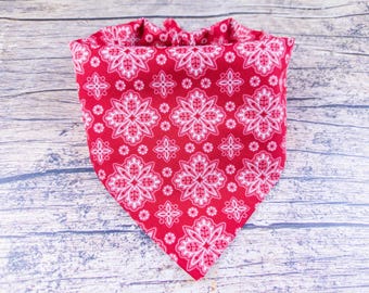 Americana Boho Dog Bandana – Red Medallion Western Pet Accessory