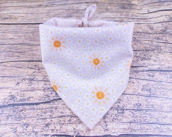 Boho Sun Dog Bandana – Blush Pink Flower Pet Accessory