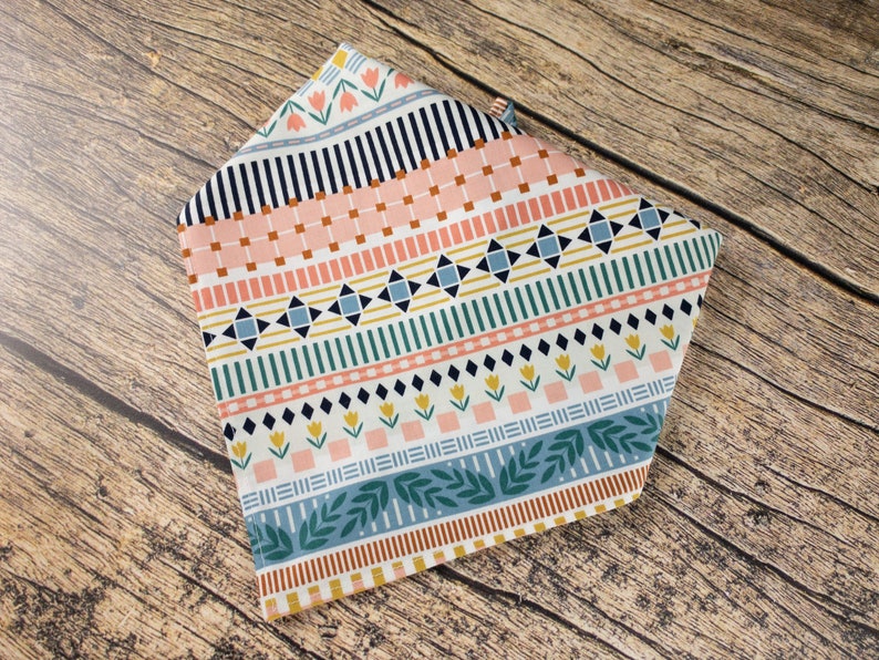 Boho Dog Bandana Stripes Tulip Dog Bandana Spring Dog Bandana Bohemian Dog Bandana Girl Dog Bandana Tie On Pet Scarf