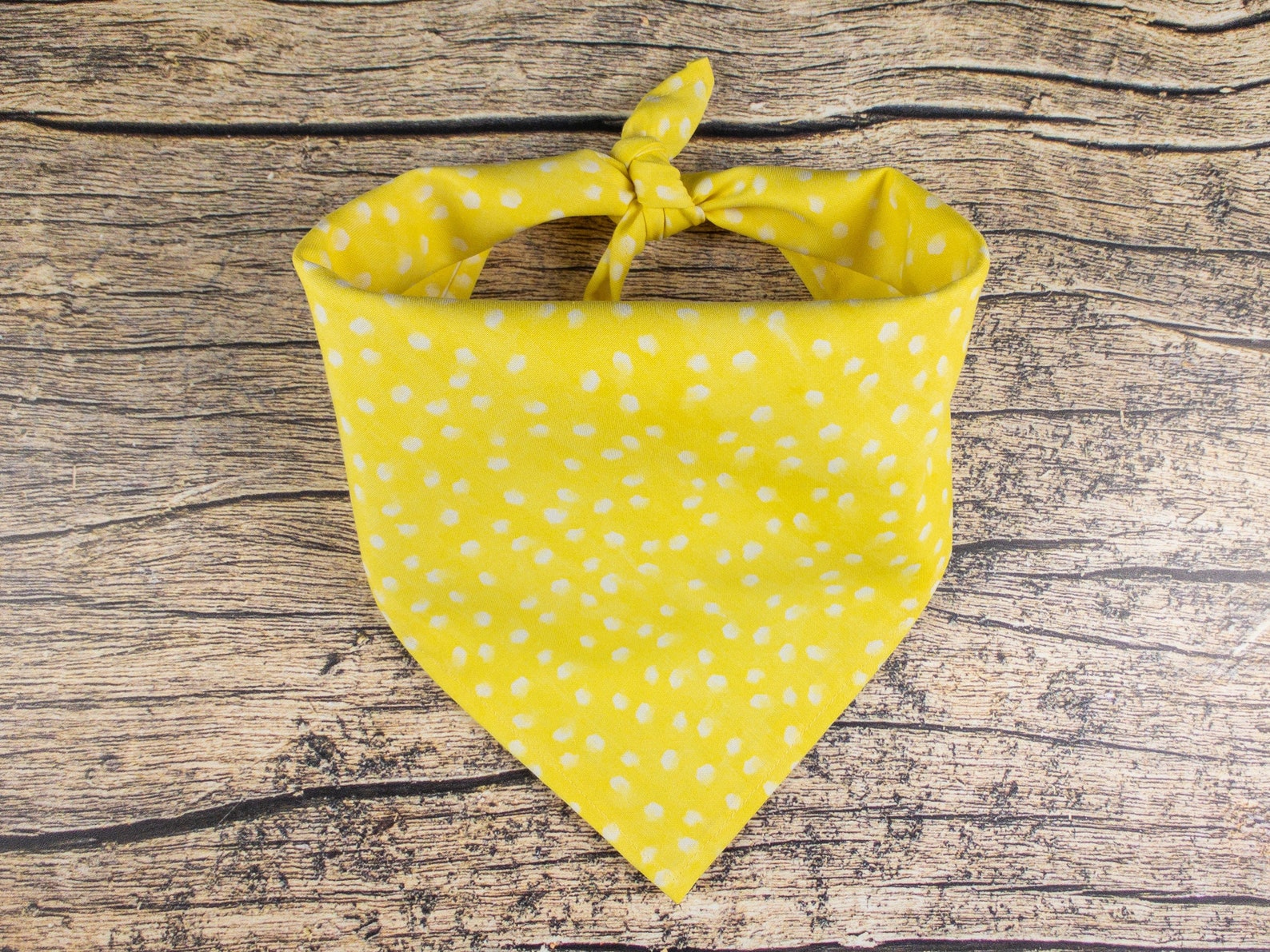 Bright Yellow Dog Bandana Polka Dots / Polka Dot Dog Bandana / Etsy