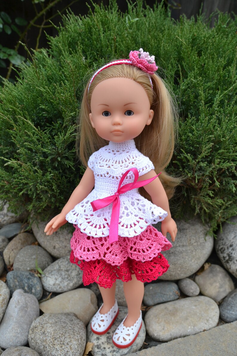 Corolle doll clothes. Crochet dress for 13 inch Corolle Les Etsy