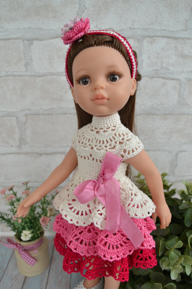 Corolle doll clothes. Crochet dress for 13 inch Corolle Les Etsy