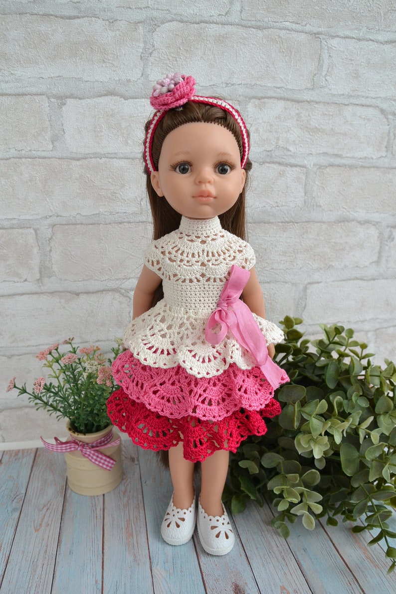 Corolle doll clothes. Crochet dress for 13 inch Corolle Les Etsy