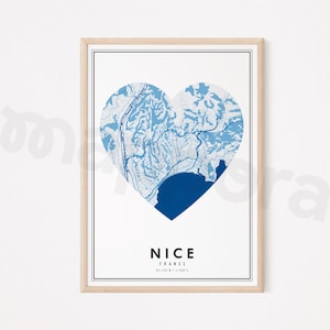 Nice - poster de ville personnalisable, affiche personnalisée, cadeau Nice, affiche vintage Nice, france, souvenir, anniversaire