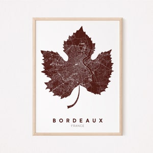 BORDEAUX - Karte von Bordeaux / Stadt, Frankreich, Bordeaux-Plakat, Bordeaux-Plakat, Bordeaux-Karte, Bordeaux-Design, Bordeaux-Stadt, Dekoration